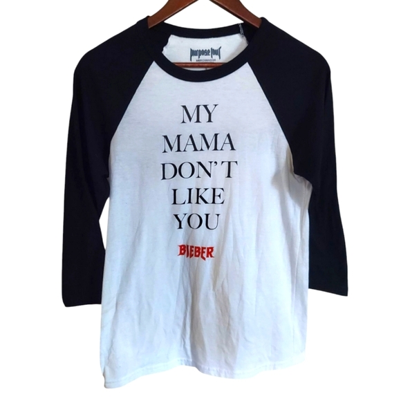 Tops - Justin Beiber Purpose Tour Raglan T-Shirt Baseball T